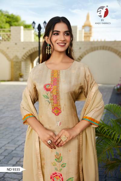 DN 9335 BY ANJU FABRIC DESIGNER SILK SALWAR SUIT WHOLESALER IN INDIA